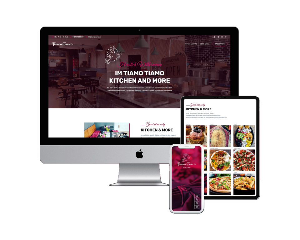 Design for Tiamo Tiamo on multiple devices